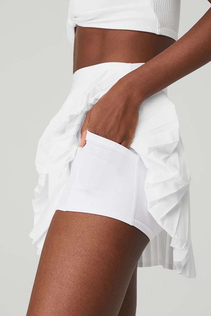 White Alo Yoga Grand Slam Tennis Women's Skirts | 20673BYRA