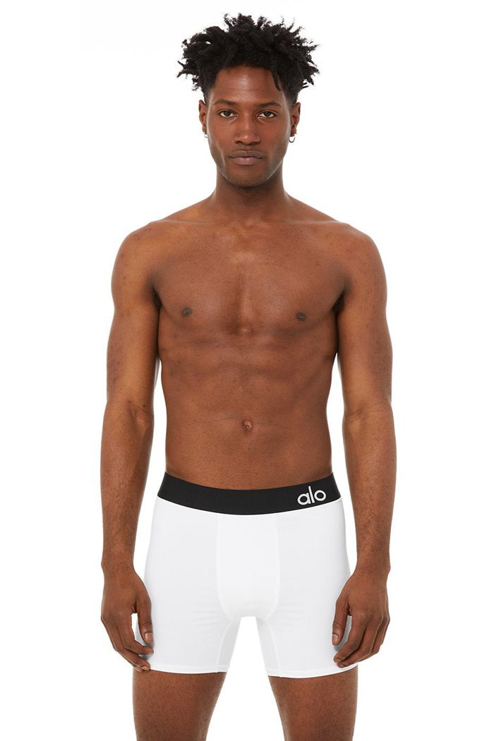 White Alo Yoga Hero Underwear Men's Underwear | 49178QAHB