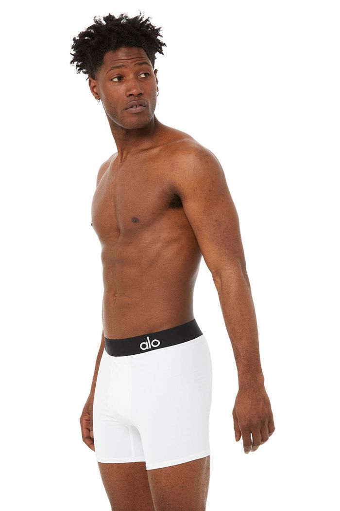 White Alo Yoga Hero Underwear Men's Underwear | 49178QAHB