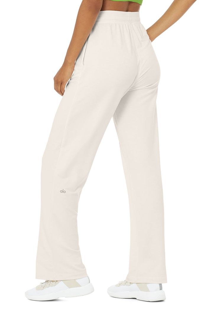 White Alo Yoga High-Waist Dreamy Wide Women's Leggings | 04962BCOP