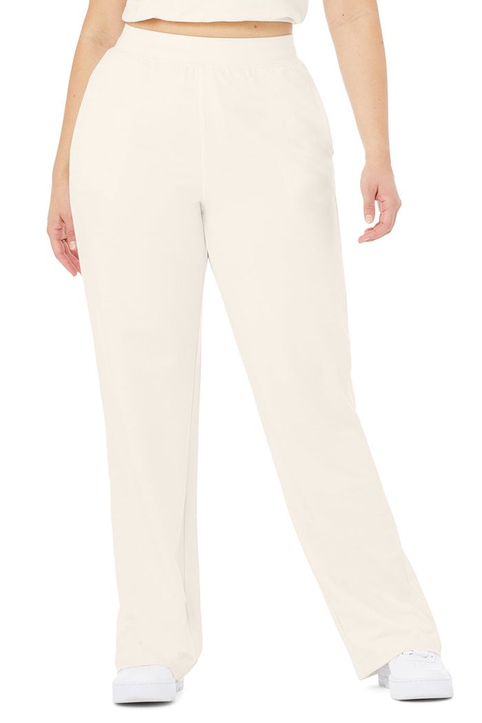 White Alo Yoga High-Waist Dreamy Wide Women's Leggings | 04962BCOP