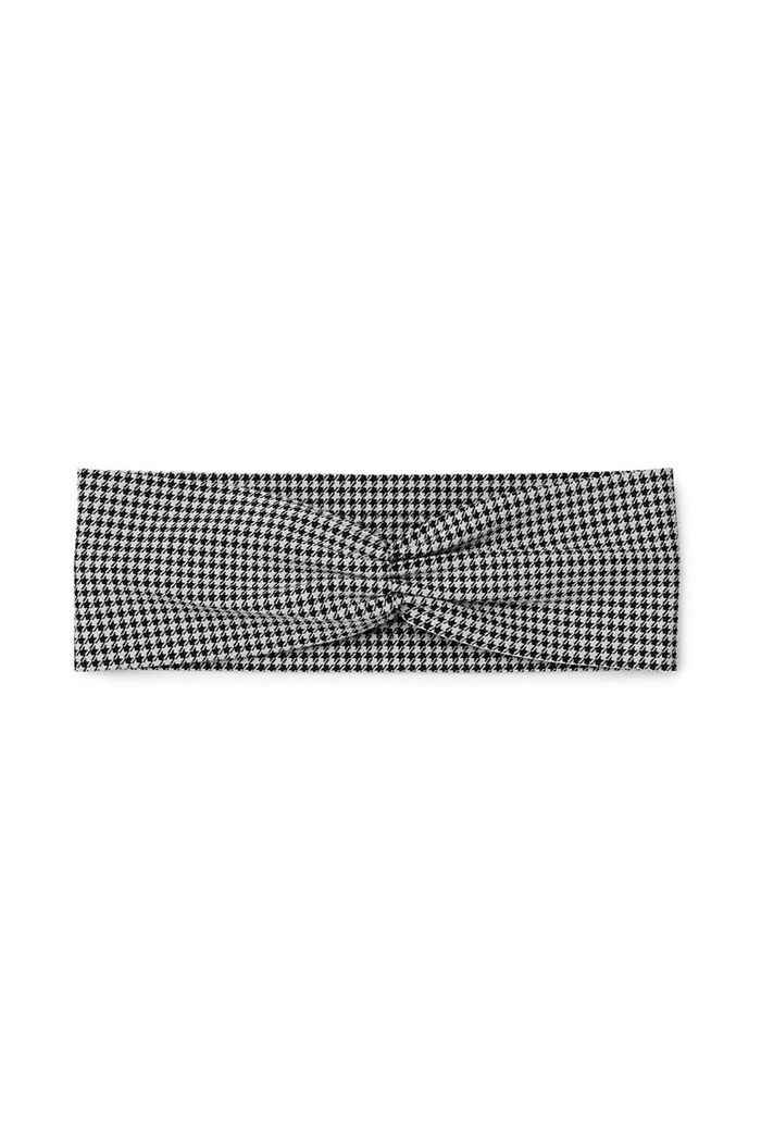 White Alo Yoga Houndstooth Women\'s Headband | 04583EFJC