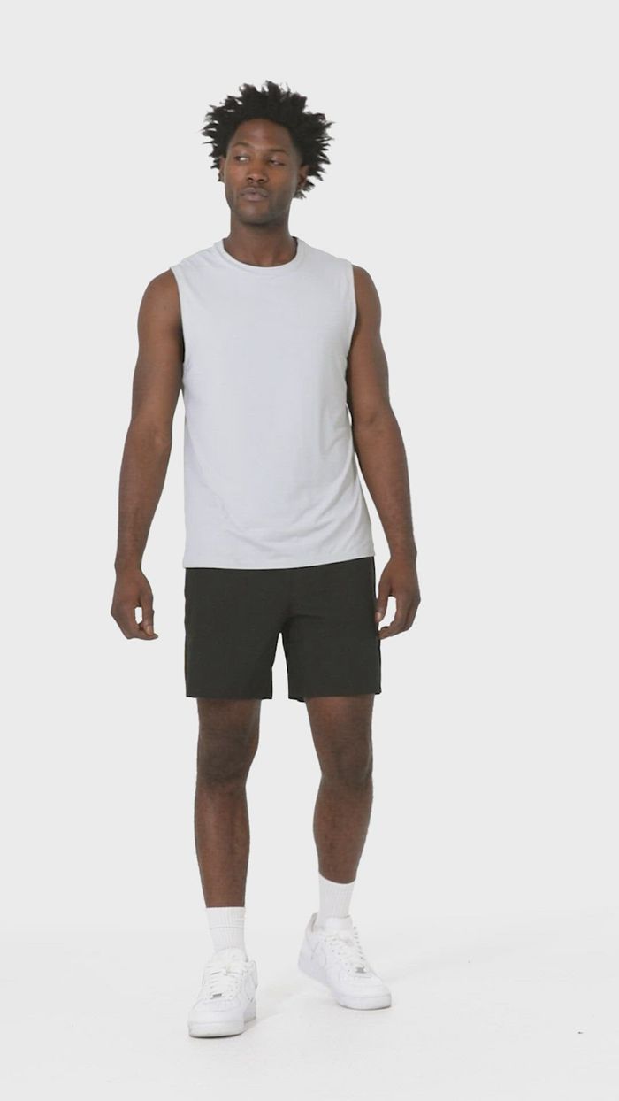 White Alo Yoga Idol Performance Men's Tank Tops | 91278KANE