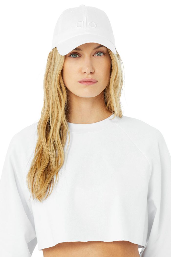 White Alo Yoga Off-Duty Men's Cap | 69347TGAM