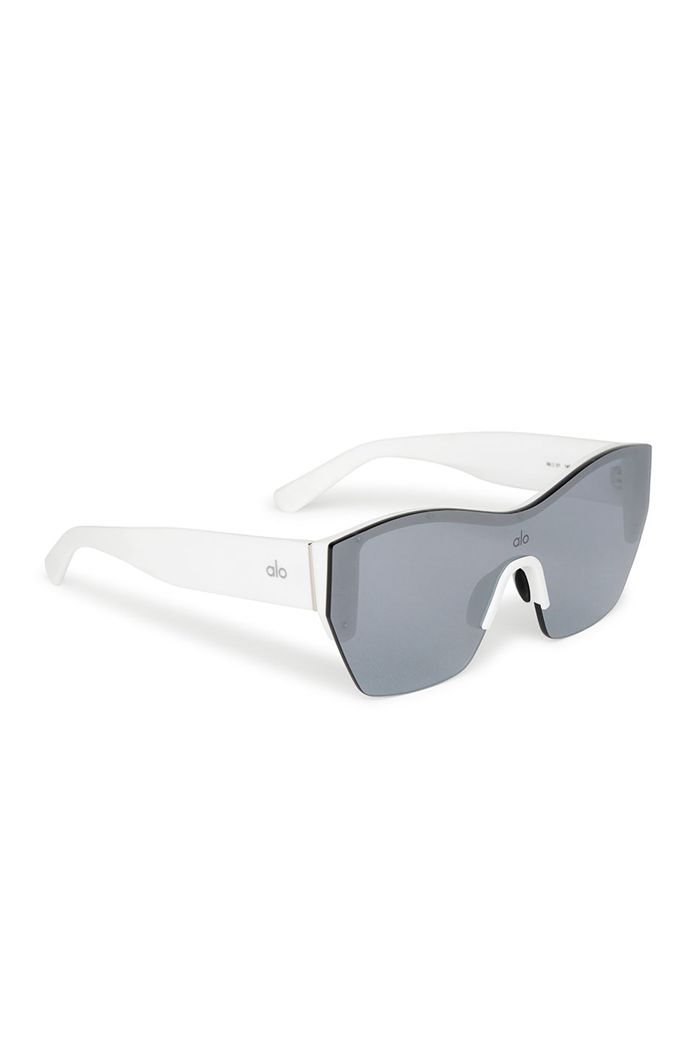 White Alo Yoga Stunner Women's Sunglasses | 82406IEMP