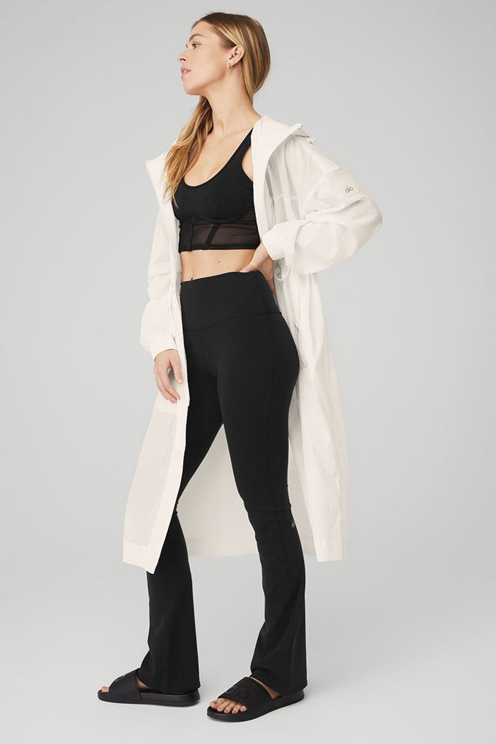 White Alo Yoga Summer Nights Lightweight Women's Coat | 48350IJLT