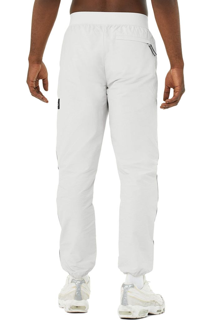 White Alo Yoga Torrent Track Sweat Men's Pants | 41683ILRV