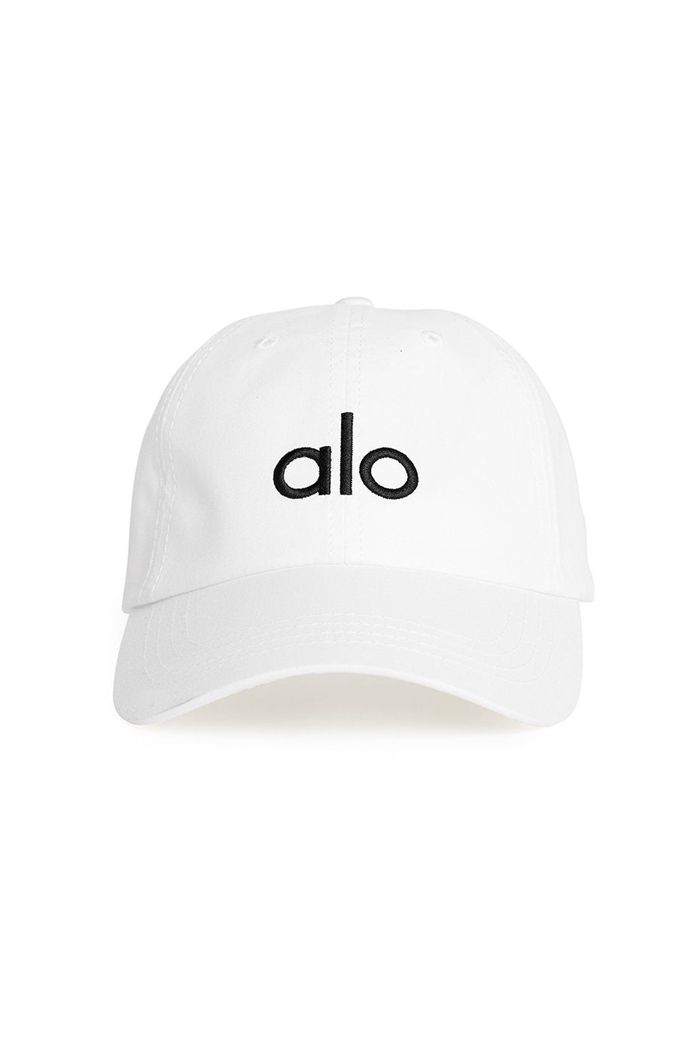 White Black Alo Yoga Off-Duty Women's Cap | 89041KBEJ